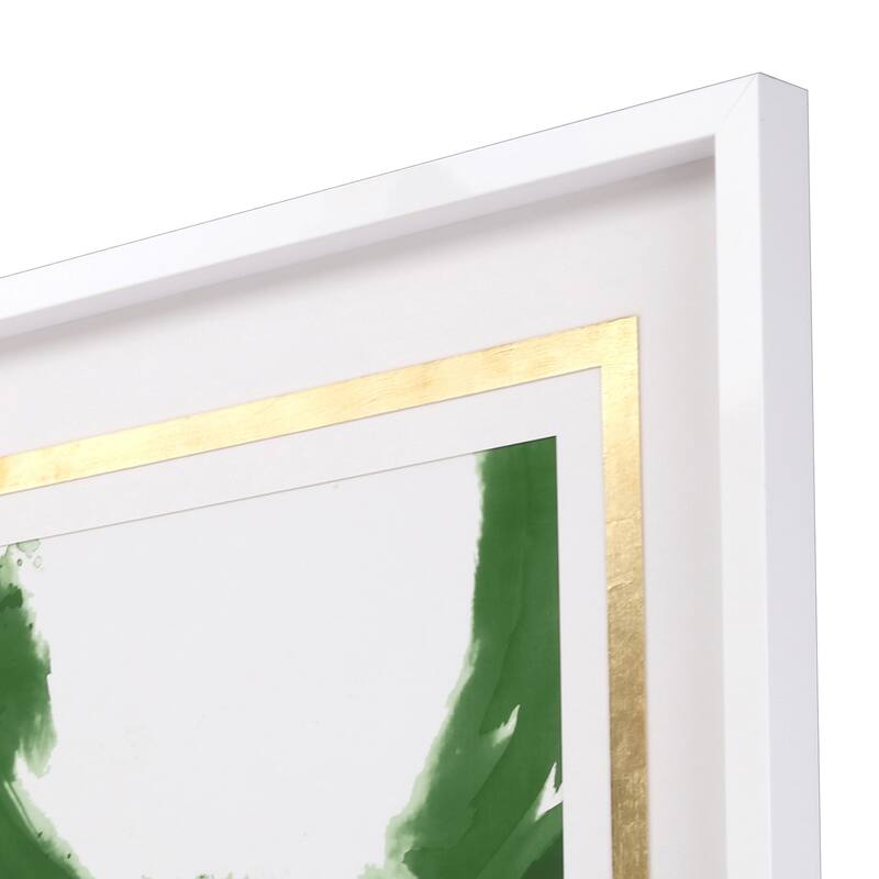 Rings of Water II Framed Art Giclee Under Glass - Green