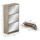 preview thumbnail 24 of 22, Timechee Mirrored Flip Drawer Shoe Cabinet Storage Cabinet Organizer