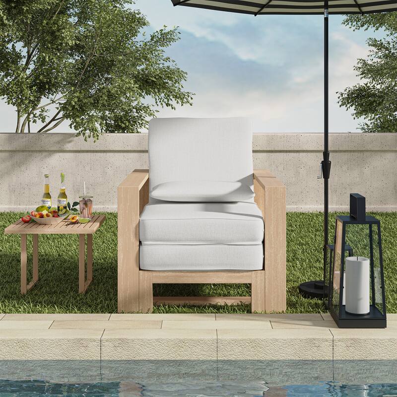 Modern Valentino Outdoor Chaise Lounge by HULALA HOME - White
