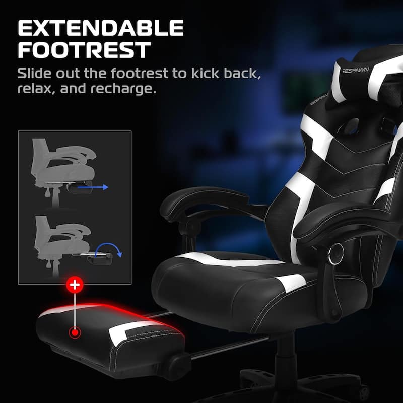 RESPAWN 110 Pro Gaming Chair - Gaming Chair with Footrest, Ergonomic Computer Desk Chair