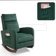 preview thumbnail 21 of 23, AVAWING Mid Century Nursery Rocking Chair Upholstered Velvet High Back Armchair Set of 2
