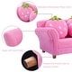 preview thumbnail 6 of 9, Costway Kids Sofa Strawberry Armrest Chair Lounge Couch w/2 Pillow