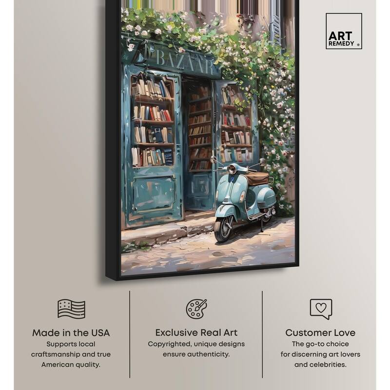 Quaint Bookstore Canvas by Art Remedy