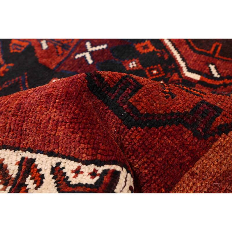 ECARPETGALLERY Hand-knotted Melis Vintage Dark Copper, Dark Red Wool Rug - 4'2 x 14'2