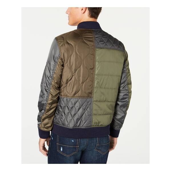 American Rag Mens Green Color Block Bomber Jacket L Overstock 34323013