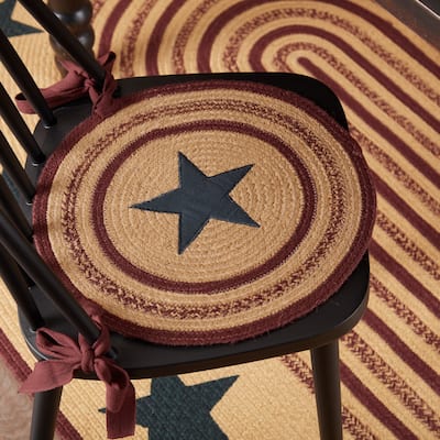 Potomac Jute Applique Star Chair Pad Set of 6