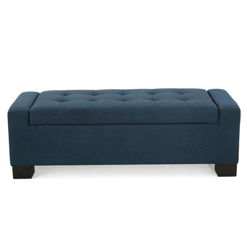 Storage Bench Upholstered Seat, End of Bed Bench Ottoman