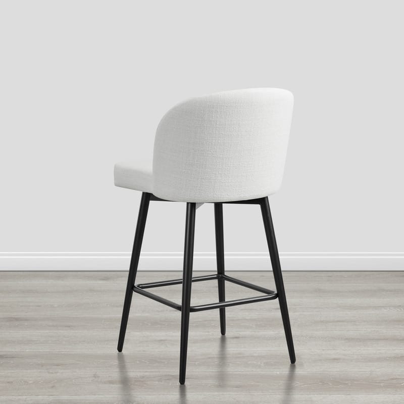 Charlotte Counter Height Swivel Barstool with Metal Legs Set