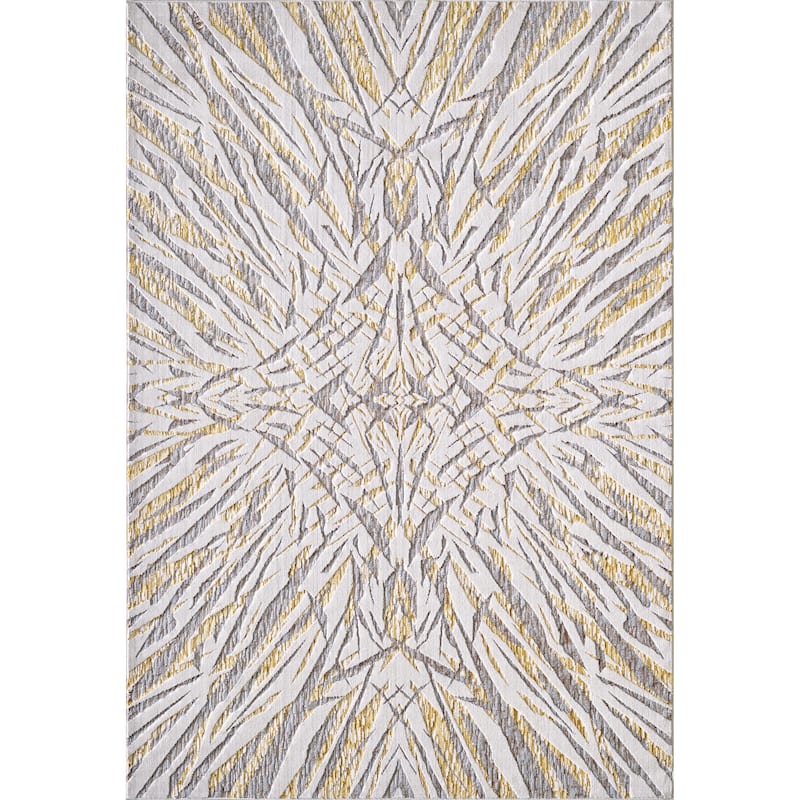 Domani Grace Mid-Century Glam Area Rug - 3'3" x 4'11" - Gold
