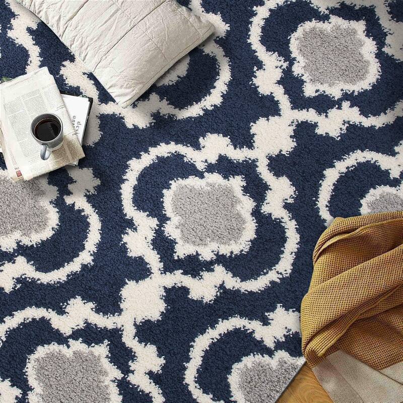 Porch & Den Touro Trellis Shag Area Rug
