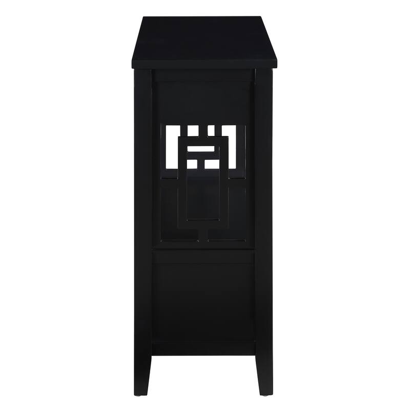 36" Farmhouse Pine Wood Console Table Entry Sofa Table with 4 Drawers & 1 Storage Shelf for Entryway Living Room Bedroom