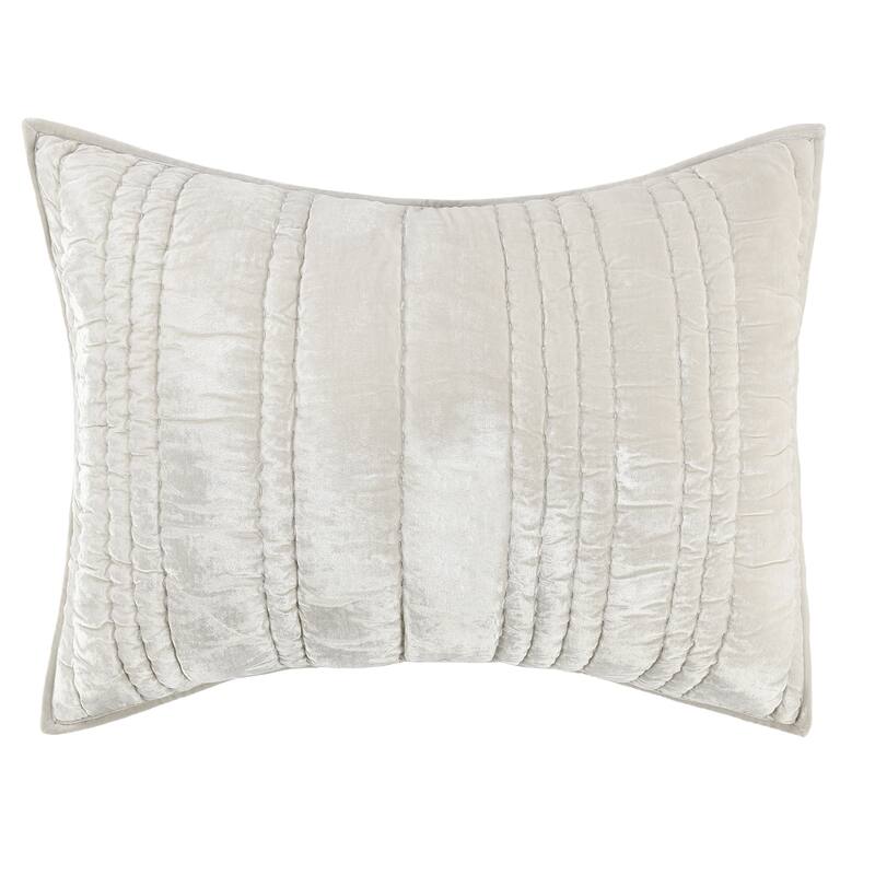 Villa by Classic Home Seville Velvet Sham - Standard - Oyster Grey