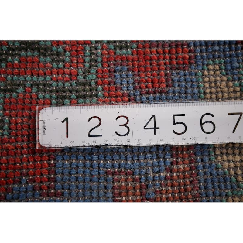 Animals Design Blue Ziegler Oriental Area Rug Hand-Knotted Wool Carpet - 9'11" x 13'8"