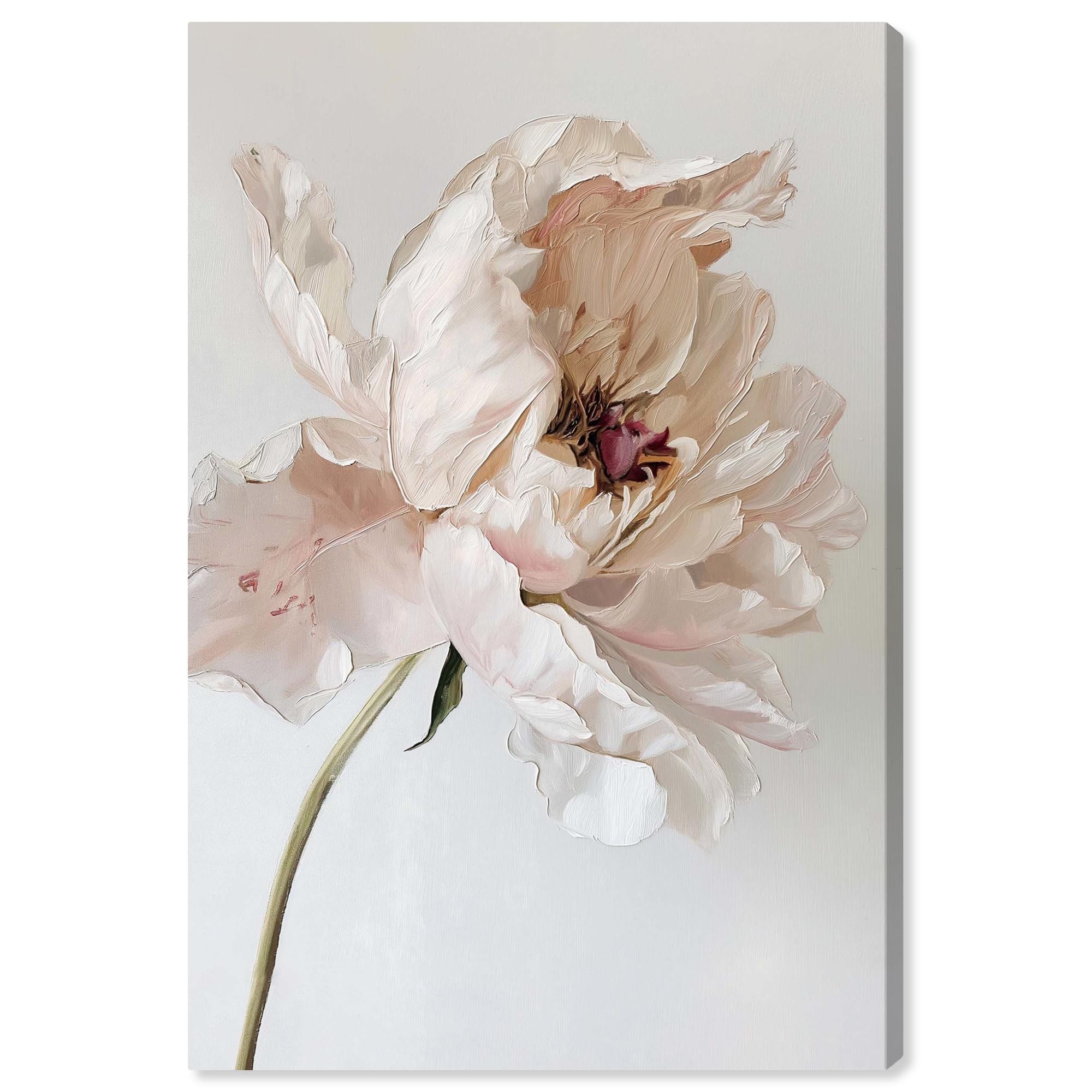 Floral in Profile Canvas New Floral Wall Art by Art Remedy, Gallery Wrapped