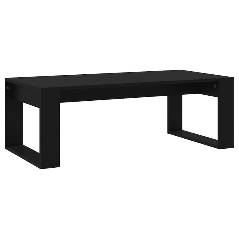 vidaXL Coffee Table White/Black/Brown Oak/Smoked Oak 40.2"x19.7"x13.8" Engineered Wood - 40.2" x 19.7" x 13.8"