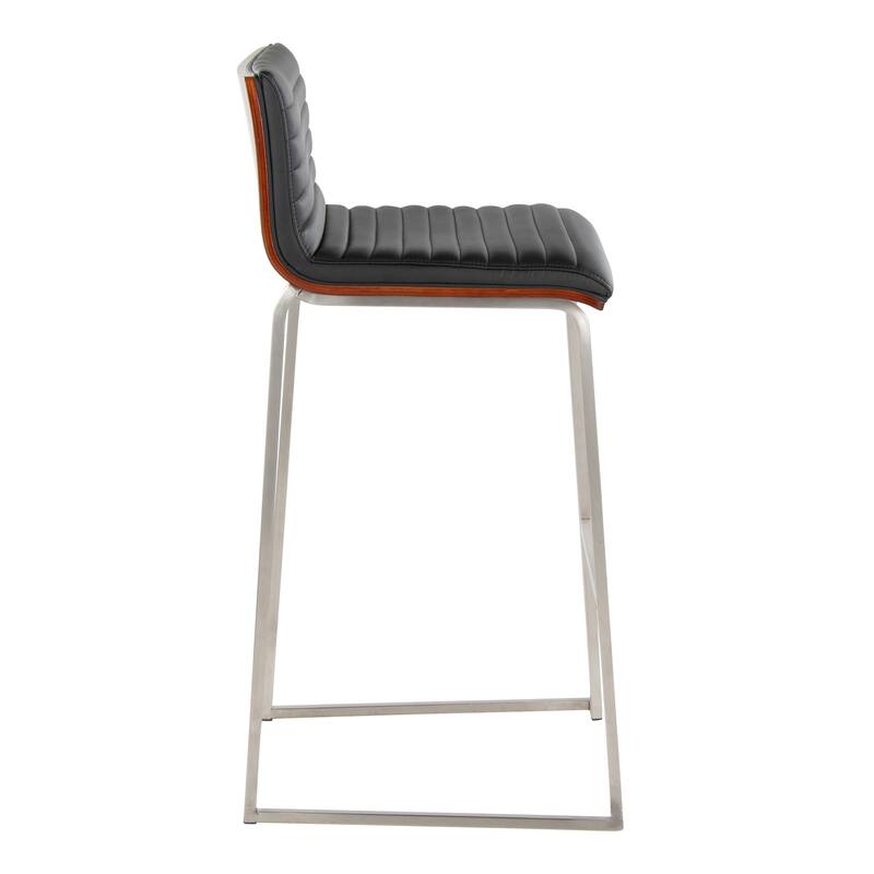 Silver Orchid Magda 30" Fixed-Height Upholstered Bar Stool (Set of 2)