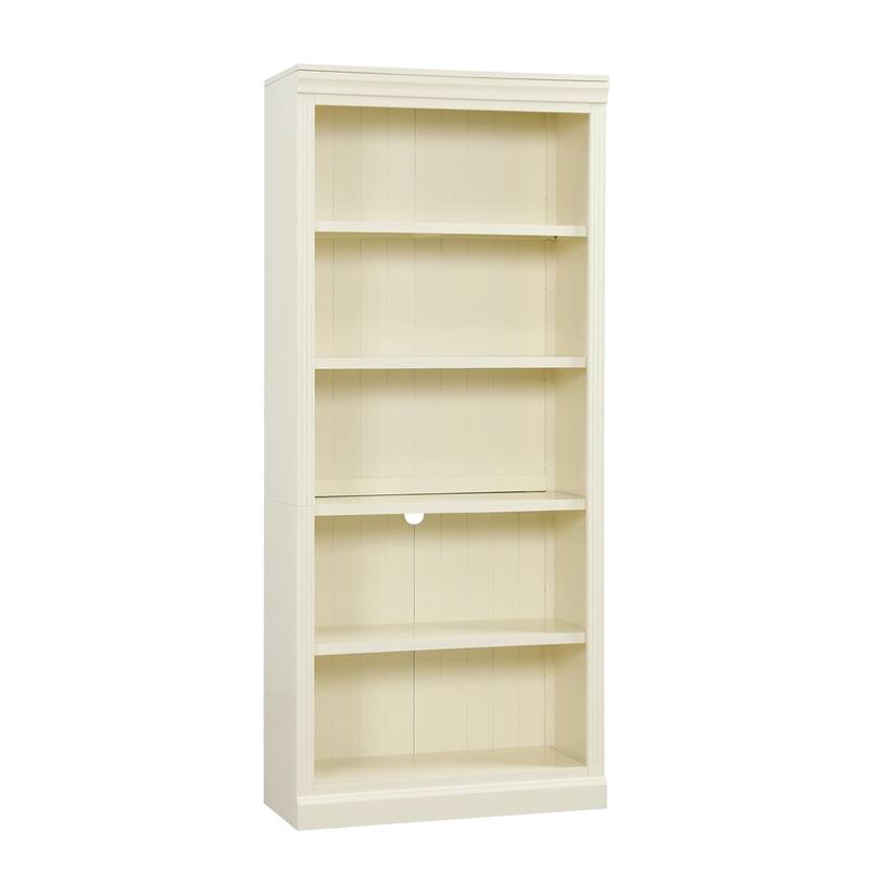 83.4" Tall Wood Bookcase with Light Strip, 5-Tier Decor Bookshelves with Adjustable Shelves