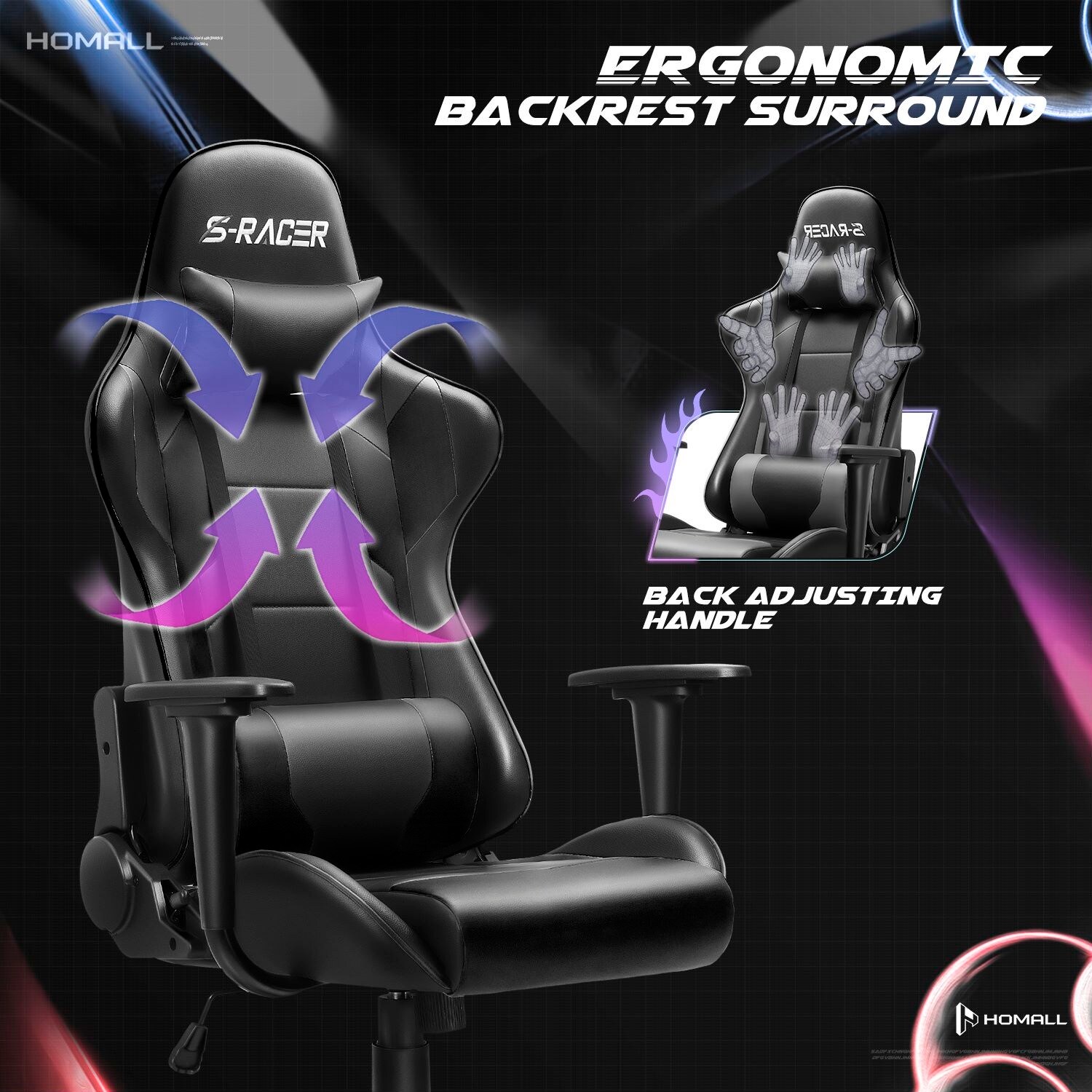 Homall faux store leather gaming chair