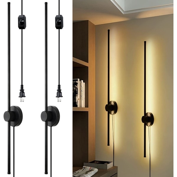 Black dimmable wall lights best sale