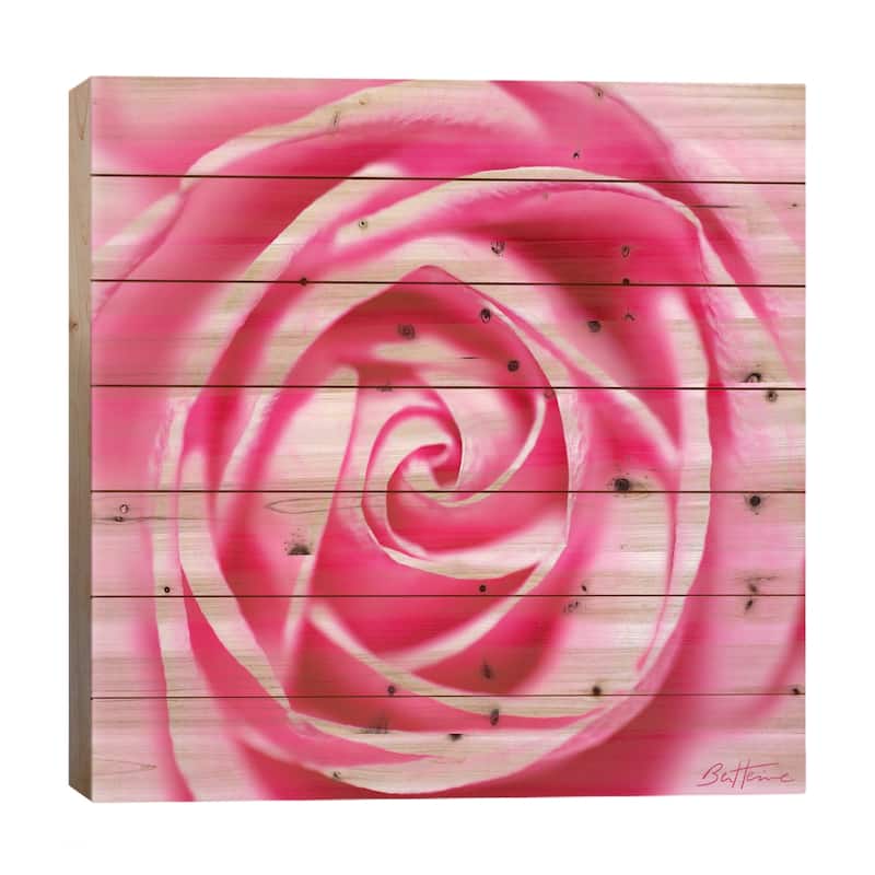 Petal By Petal Print On Wood by Ben Heine - Multi-Color - 26x26x1.5