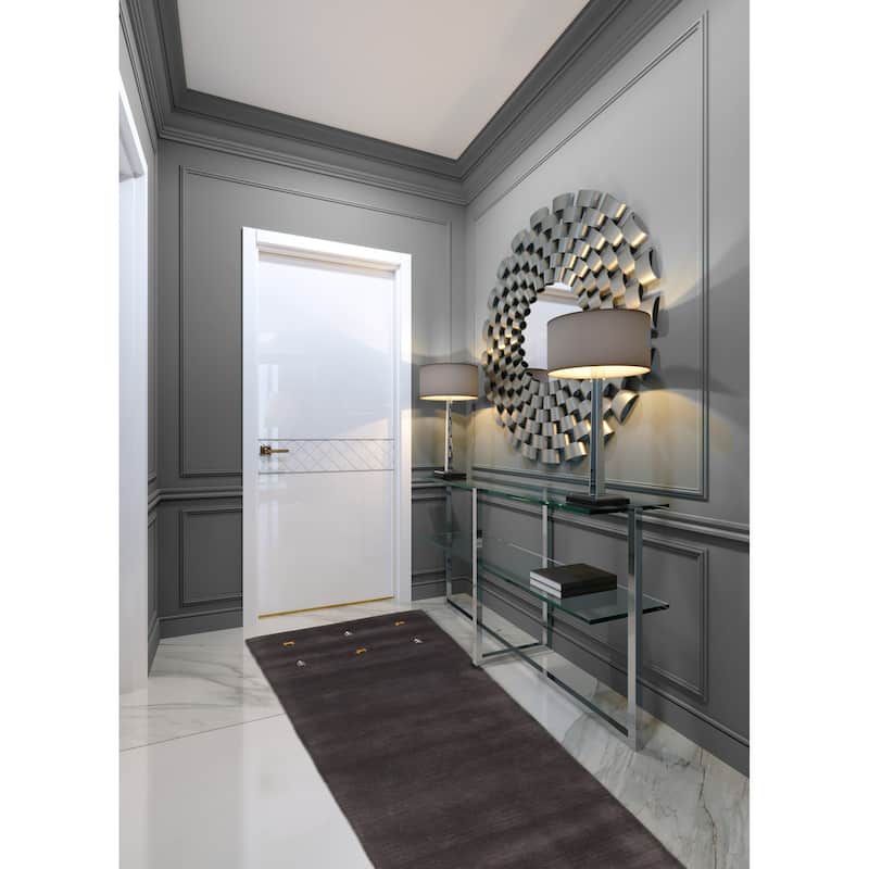 Kashkuli Gabbeh Grey Rug 2'6" x 9'9" - 2'6 x 9'9