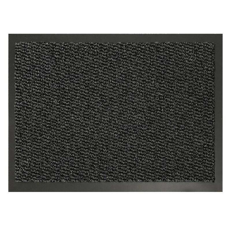 Lisa Heavy-Duty Non-Slip Rubber Door Mat for High Traffic Areas - 32 L x 24 W x 1/4 H - Black