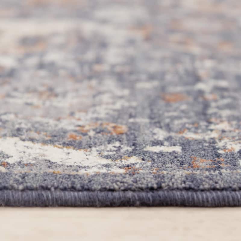 Alora Decor Sage Traditional Blue Wool Area Rug
