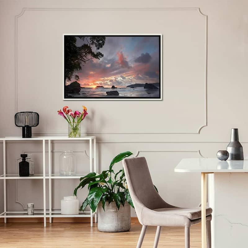 "Beach And Coastline, Manuel Antonio National Park, Costa Rica" by Tim Fitzharris Framed