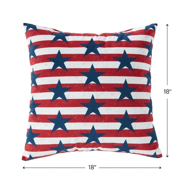 18" Americana Decorative Throw Pillow