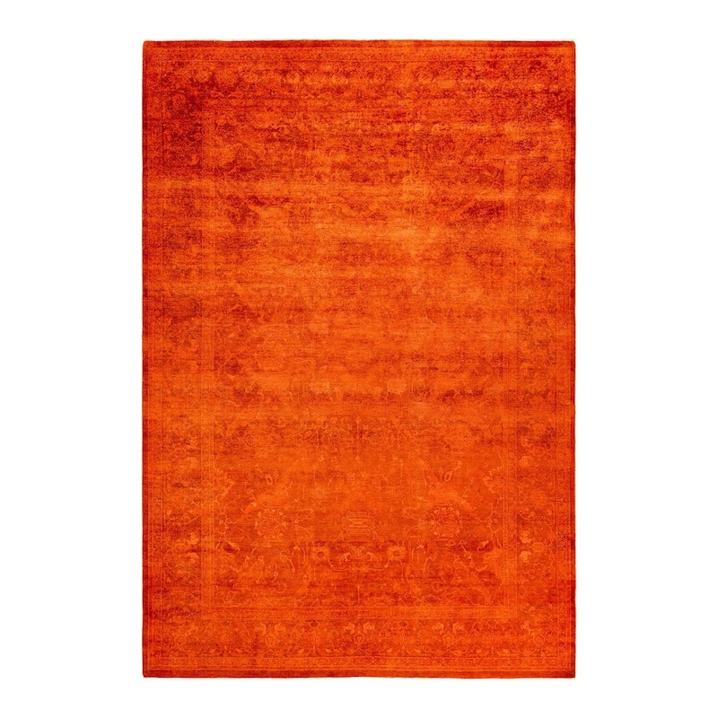 Contemporary Overdyed Wool Hand Knotted Area Rug - 6' 2" x 8' 10"