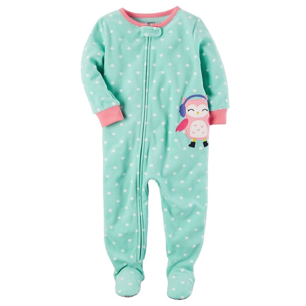Shop Carter S Little Girls 1 Piece Owl Fleece Pajamas 3 Toddler Free Shipping On Orders Over 45 Overstock 18304662