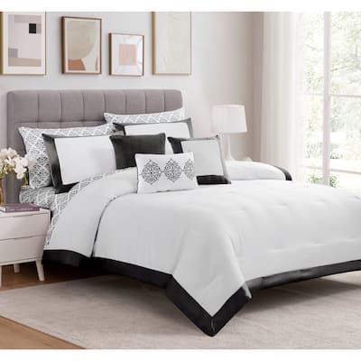 Bridgetown Satin Hotel Comforter with Sheet Set