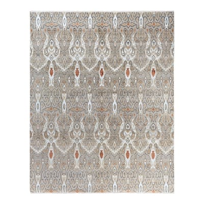 Ikat One-of-a-Kind Handmade Area Rug, Beige - 8' 1" x 10' 2"