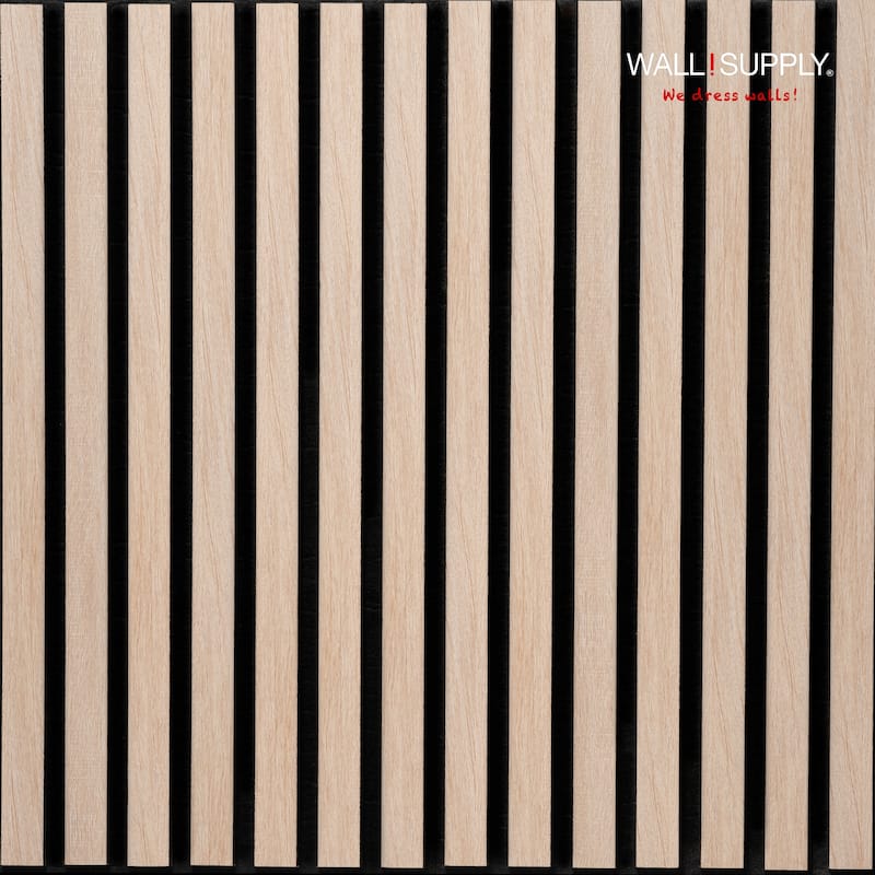 Wall!Supply UltrAcoustic Eco Tile 3D Acoustic Polystyrene Wall Panels Set of 6 Panels Covers 10.87 sq ft - Natural Oak