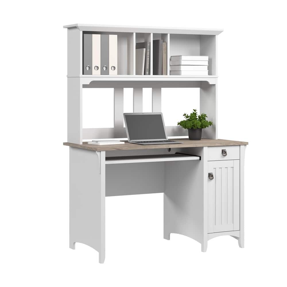 Bush Home Salinas Small Computer Desk with Storage Hutch
