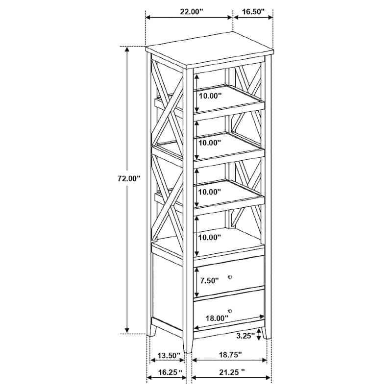 Hollis 3-piece 67-inch TV Stand Entertainment Center White