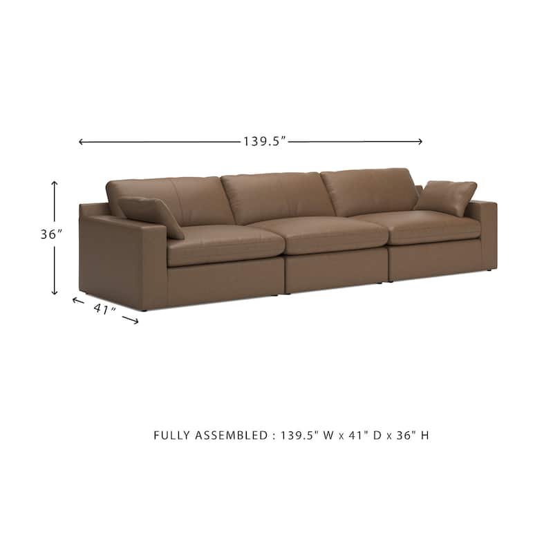 Signature Design by Ashley Emilia Caramel 3-Piece Sofa - 143"W x 43"D x 36"H