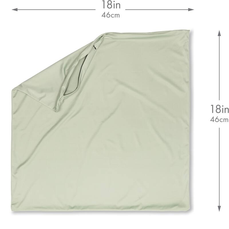 Throw Pillow Cozy Soft Microbead Cadet Grey: 1 Pc