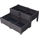 preview thumbnail 3 of 10, GDFStudio - Outdoor/Indoor 4-Piece Self-Watering Raised Garden Bed Planter Box with Legs for Vegetables, Herbs and Flowers
