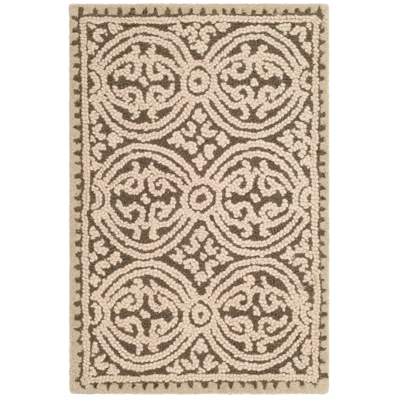 SAFAVIEH Handmade Cambridge Angiola Modern Moroccan Wool Rug - 2'6" x 4' - Tan/Multi