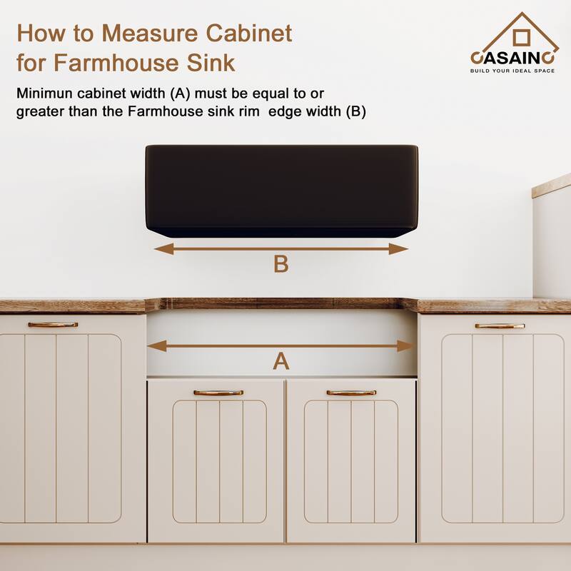 CASAINC Farmhouse/Apron-Front Single Bowl Fireclay Kitchen Sink with Bottom Grid and Strainer, cUPC Certified