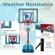 preview thumbnail 3 of 4, 3.8-4.4 FT Adjustable Poolside Basketball Hoop BasketballGoal System