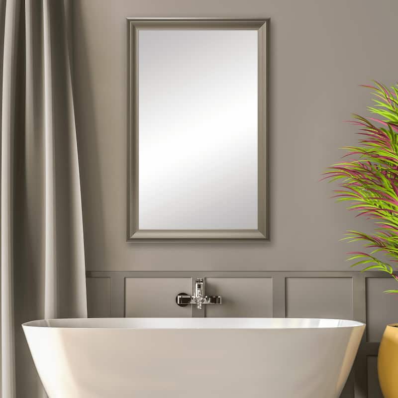 Woodford Nickel Framed Vanity Mirror