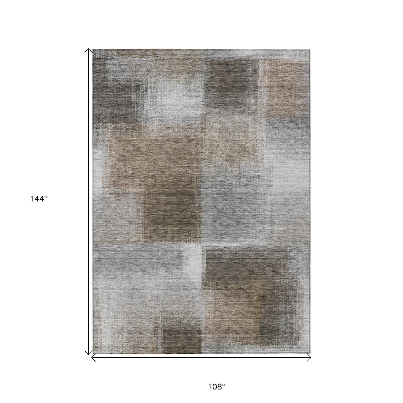 HomeRoots Abstract Transitional Rectangle Outdoor Rug