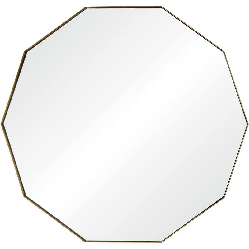 Renwil Cruz 40" Tall Irregular Wall Mirror, Yellow