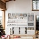 preview thumbnail 1 of 14, Full Size Wooden Loft Bed Big Storage With Under-Bed Desk,2 Spacious Drawers,Shelves,2 Storage Compartments,White White