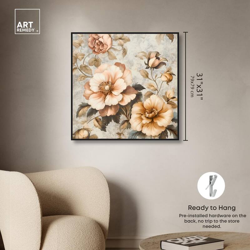Retro Rose II Canvas by Art Remedy