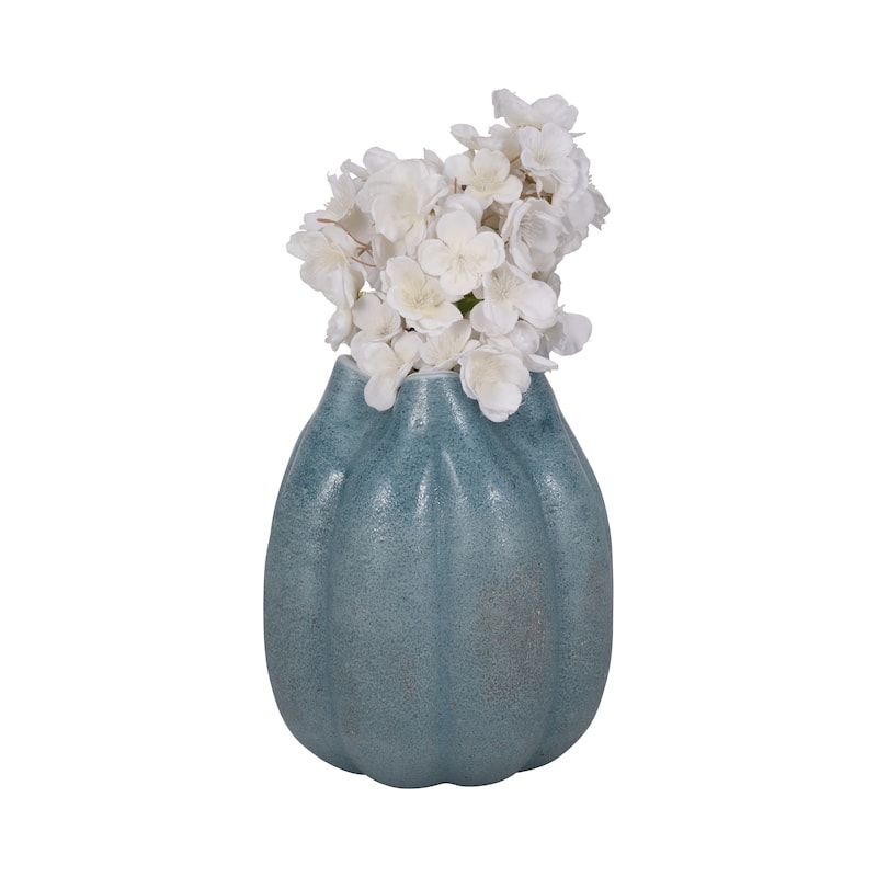 Sagebrook Home Glass Sea Urchin Vase, Blue, Bud