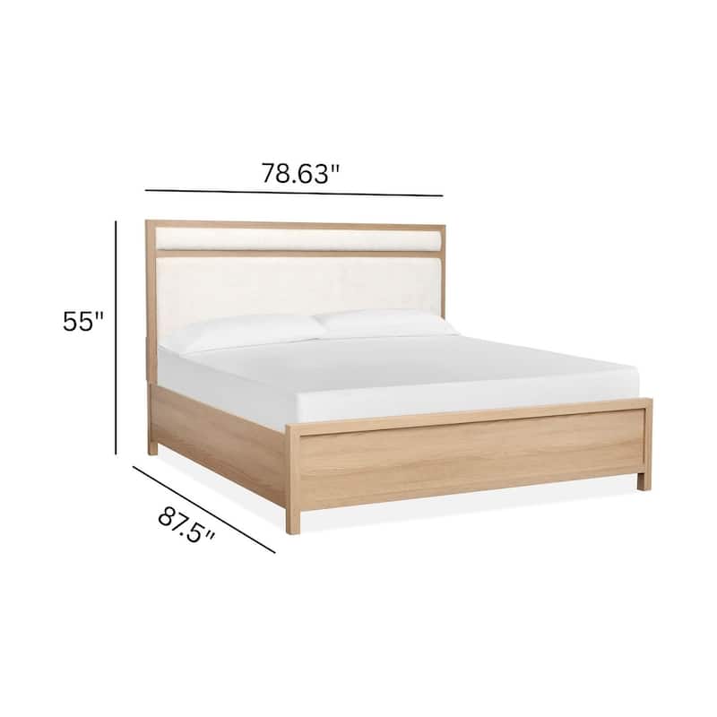 Magnussen Home Merrifield Sandstone Beige Upholstered Panel Bed