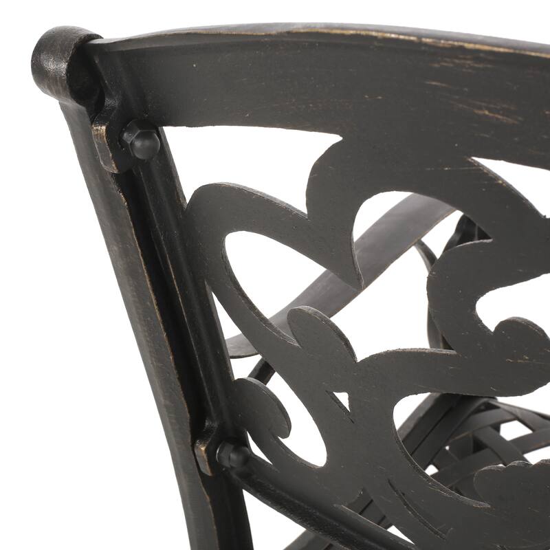 Abigal Outdoor Copper Cast Cast Aluminum Rustic Dining Collection by Christopher Knight Home